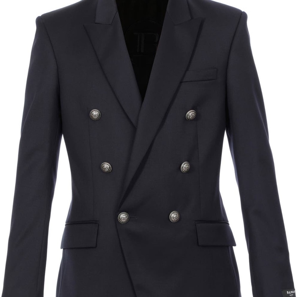 Balmain double breasted wool blazer